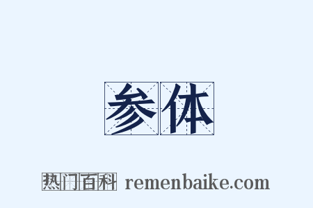 参体是什么意思的图片